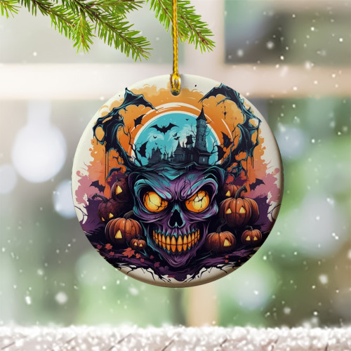 Spooky Skull Ornament Halloween Christmas Tree Ornaments Decor For Home