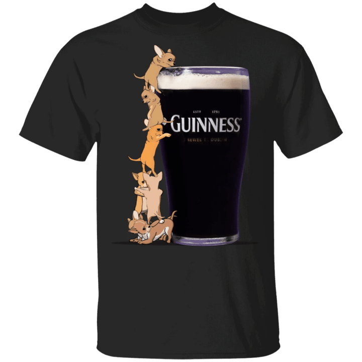 Funny Chihuahua T-Shirt Guinness Shirt Gift For Beer Lover