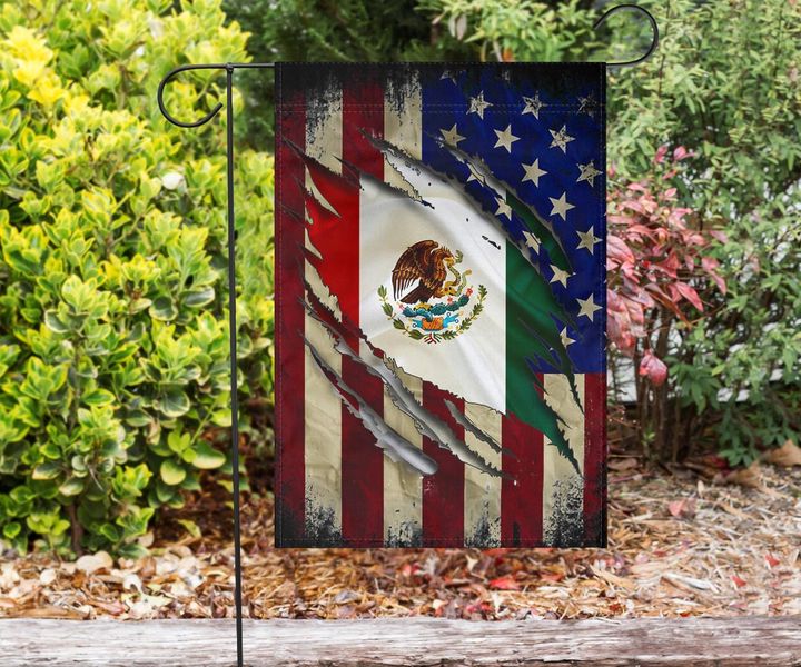 USA Mexico Combination Flag Mexican American Friendship Patriotic Flag
