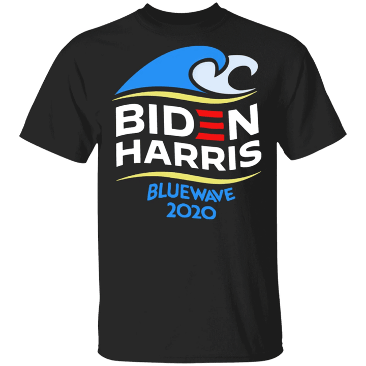Biden Harris Bluewave 2020 T-Shirt Democrat Voter Biden Campaign Anti Trump Shirt