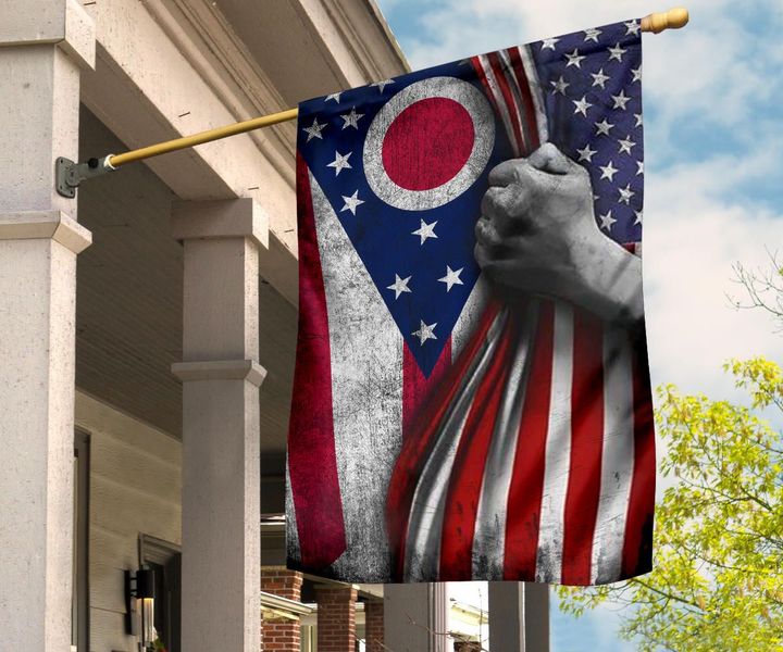 Ohio and American Flag Decor Independence Day