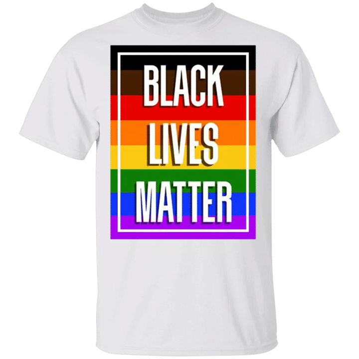 Black Lives Matter Rainbow T-Shirt George Floyd Protest Shirt Blm Fist