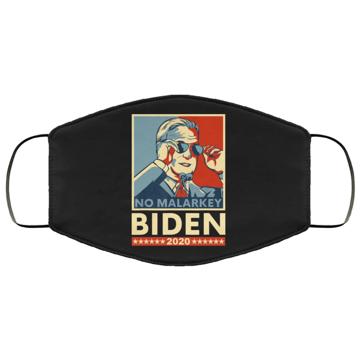Biden No Malarkey 2020 Face Mask With Sunglasses Cool President Parade Biden Campaign For Sale