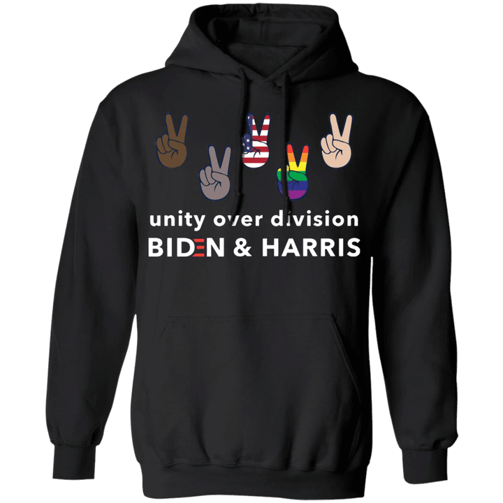 Unity Over Division Biden And Harris Hoodie Patriotic LGBT Voters Biden Political Shirt