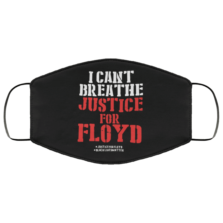 I Can't Breathe Just For Floyd Face Masks - Black Lives Matter Cloth Face Masks Protest