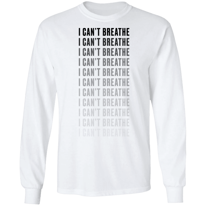 George Floyd I Can't Breathe Sweatshirt Black Lives Matter Protest Long Sleeve
