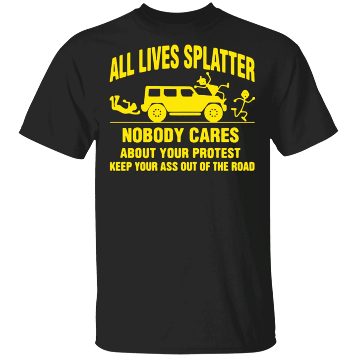 All Lives Splatter T-Shirt Blm Fist George Floyd Shirt Fundraiser - Pfyshop.com