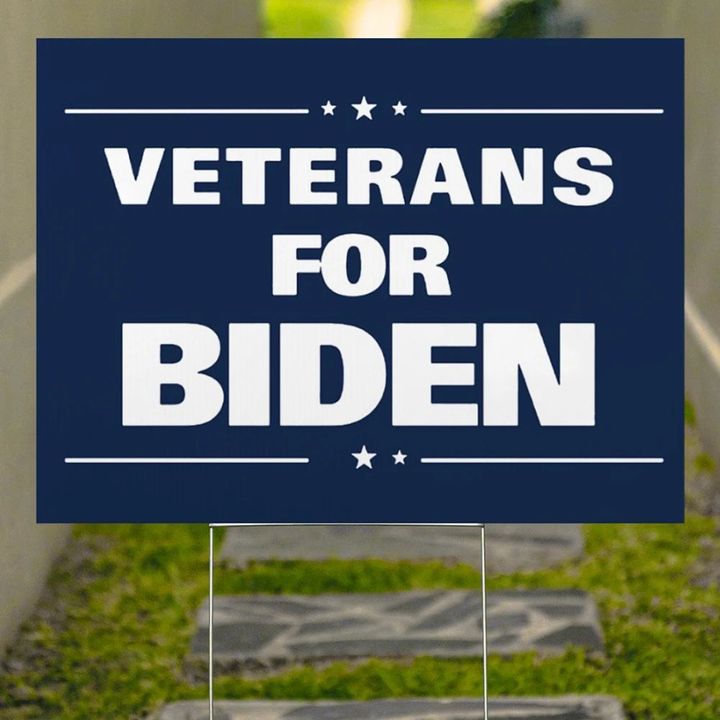 Veterans For Biden Lawn Sign Pro Biden Ads For President Biden Military Support Sign Outdoor