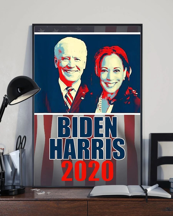 Biden Harris 2020 Flags And American Flag Poster Joe Biden Fans Gift Home Decoration