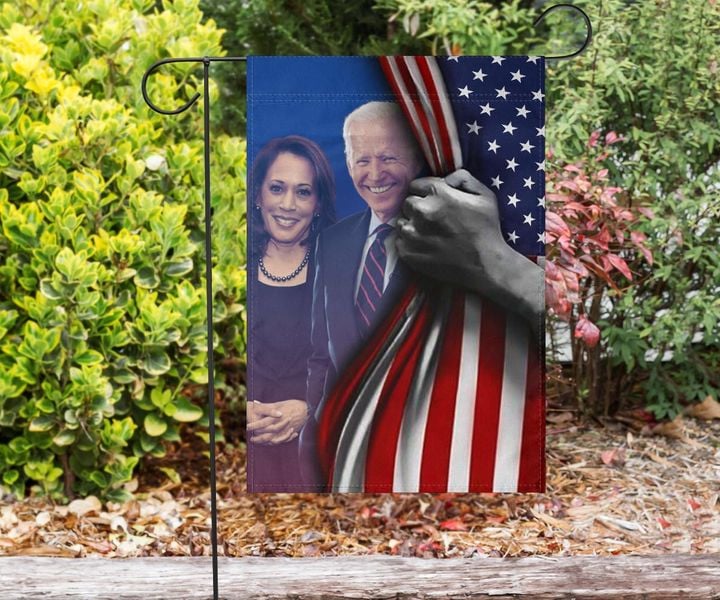 Joe Biden and Kamala Harris Flag Inside American Flag For Joe Biden Campaign Flag 2021
