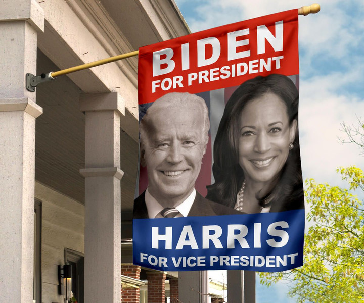 Biden For President Harris For Vice President Flag Support For Political Campaign 2024 Election