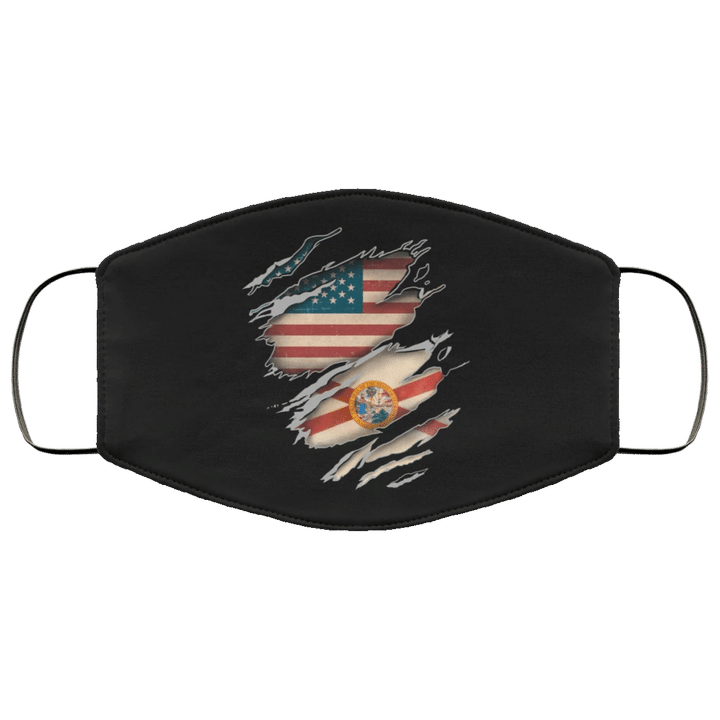 Florida American Flag Face Mask Florida Pride Patriotic Classic Face Mask Father's Day Gift Idea