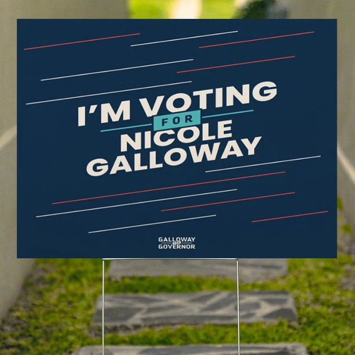 I'm Voting For Nicole Galloway Yard Sign Galloway For Governor Leader Democrat Missouri State