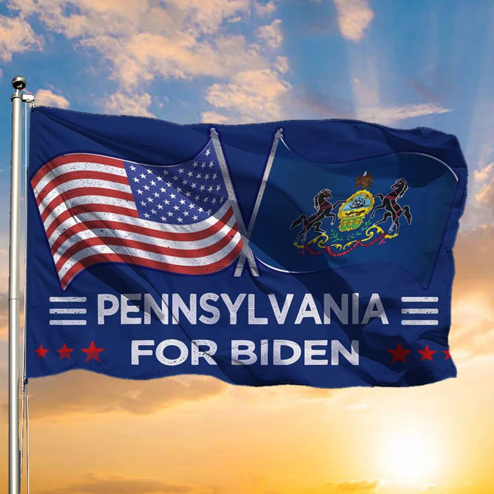 Pennsylvania For Biden American Flag Voting For Biden Harris Race Presidential Campaign 2020