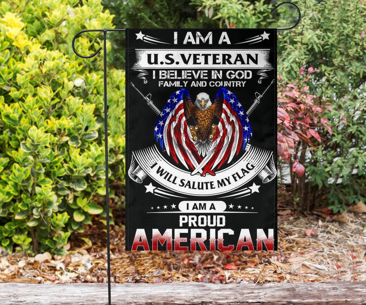 Eagle I am a U.S veteran Flag American Eagle Guns Soaring Pride American Flag Wings Patriotic