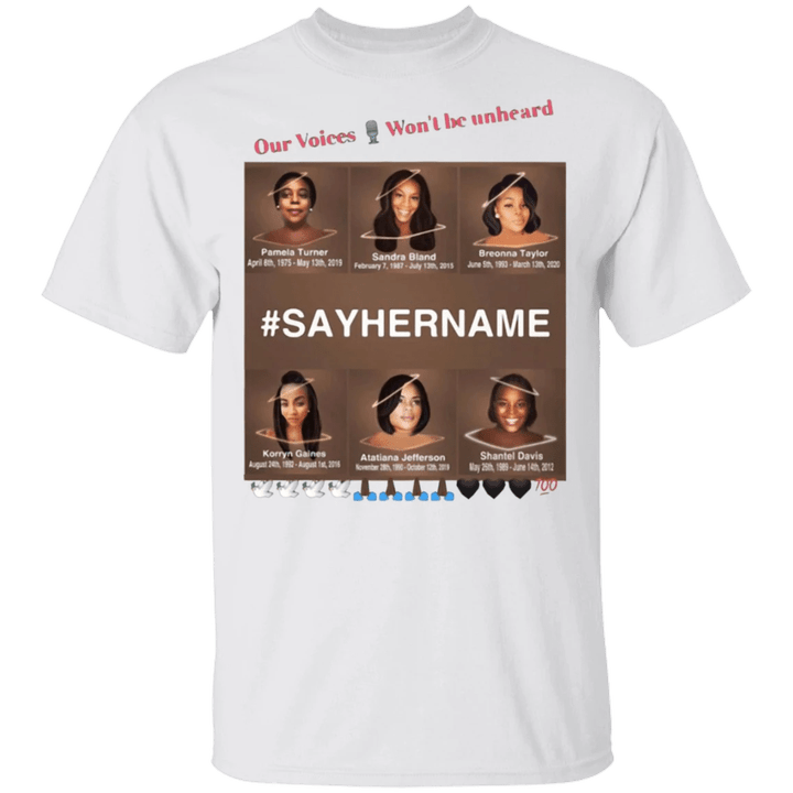 Say Her Name List Of Names Shirt Breonna Taylor T-Shirt Protest Blm
