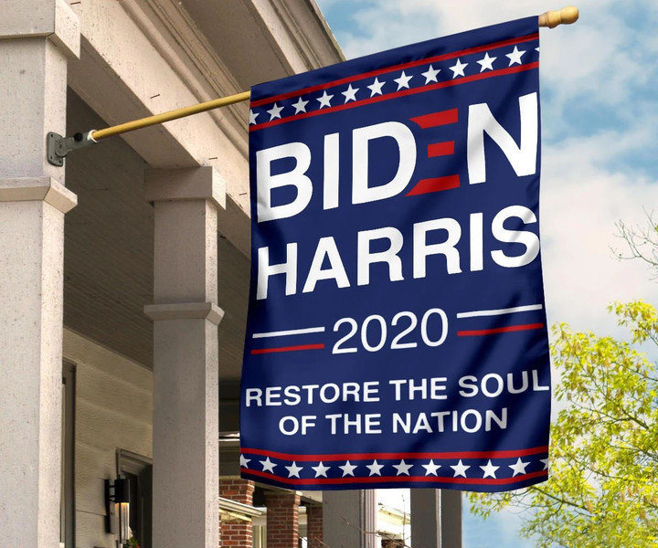 Biden Harris 2020 Restore The Soul Of The Nation Flag Man Woman Vote Biden Campaign Democratic