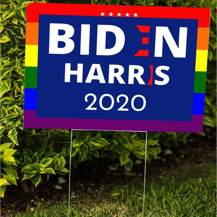 Biden Harris 2020 Yard Sign LGBT Voting Biden For President Support Biden Harris Campaign Sign