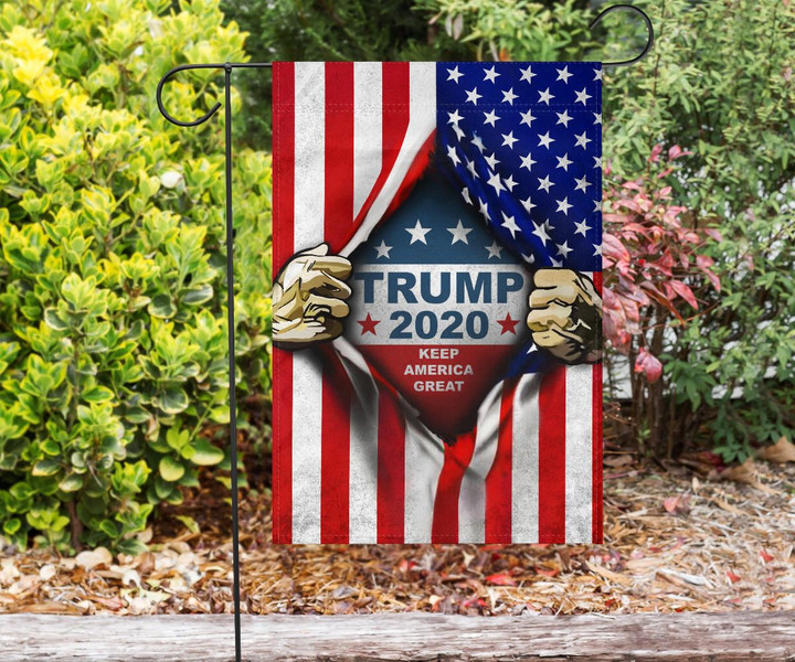 Trump 2020 Keep America Great Flag Inside American Flag MAGA Us Patriotic Support Trump 2020