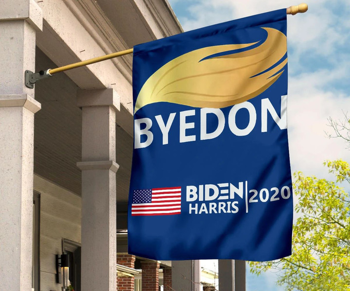Byedon Biden Harris 2020 With American Flag Anti Trump Flag Go To The Pools Joe President 2020