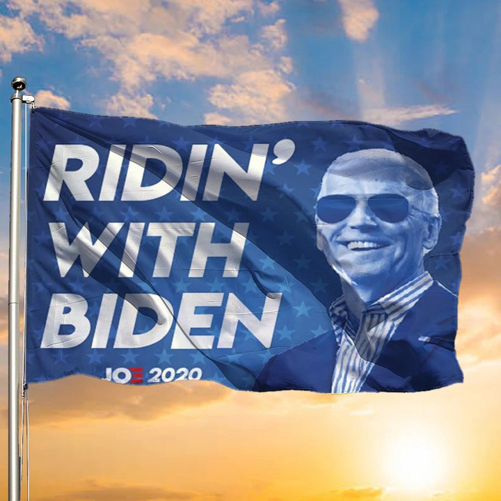 Ridin With Biden Joe 2020 Flag Joe Shades Vote Blue Biden Campaign Presidential Election Merch