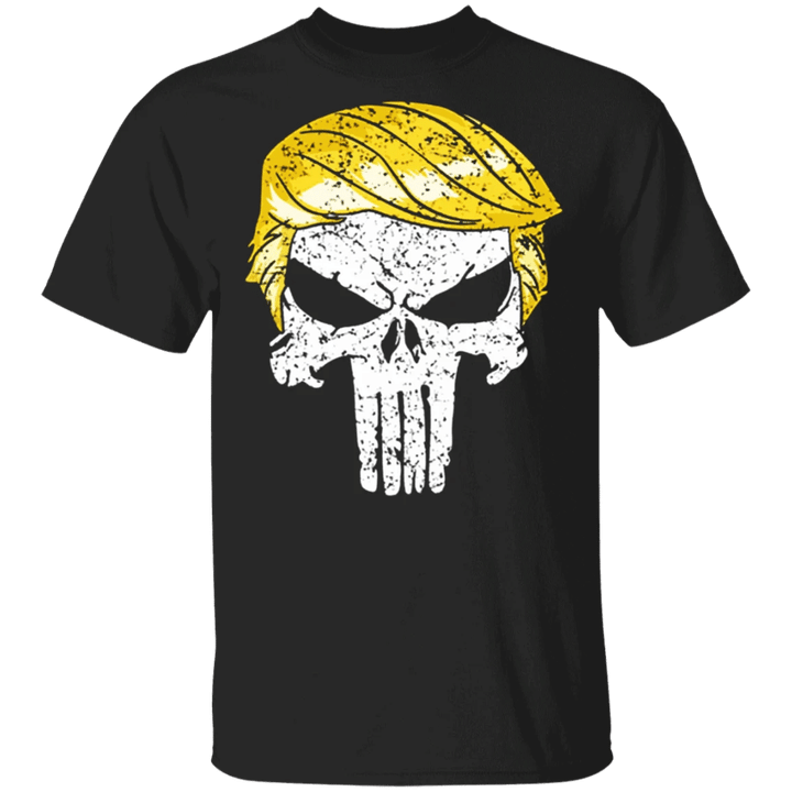 Donald Trump Punisher TShirt Hair Skull Pro Trump Shirt