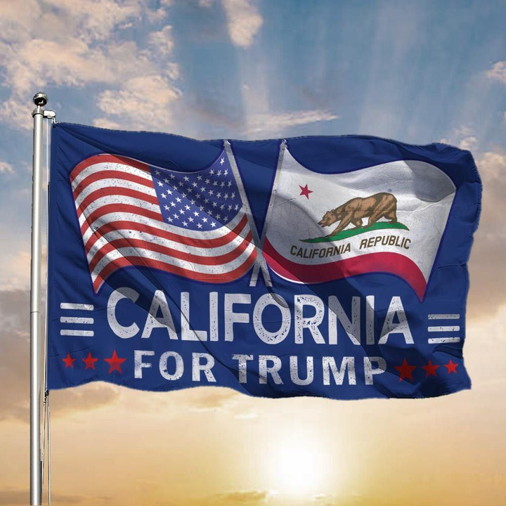 American And California For Trump Flags Support For President - Pfyshop.com