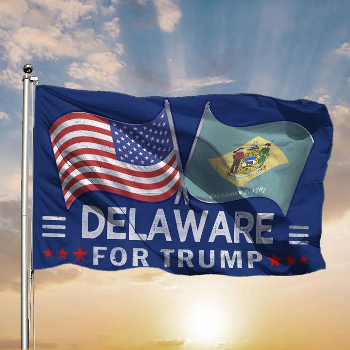 Delaware American For Trump Flags Support for President 2020