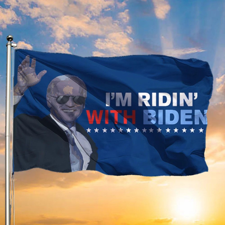I'm Ridin With Biden Flag Joe Biden For President 2024 Flags Outdoor And Indoor Decor
