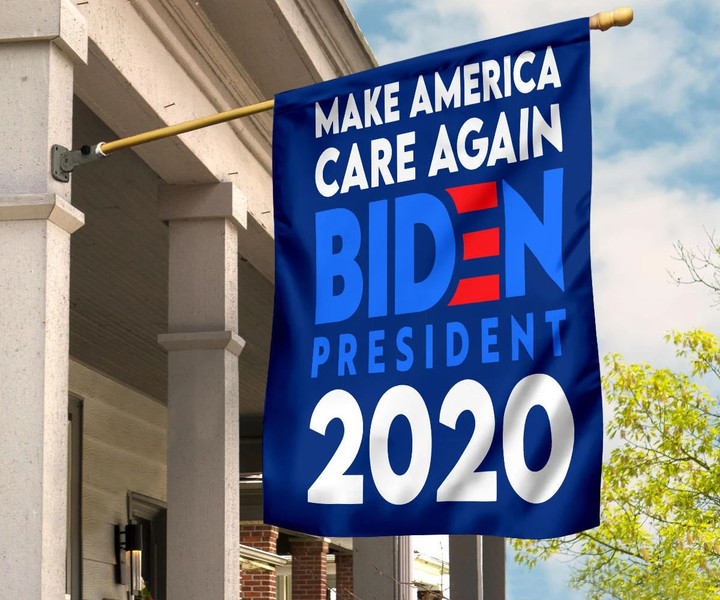 Make America Think Again Biden President 2020 Flag Voting Blue Kamala Harris Liberal Campaign