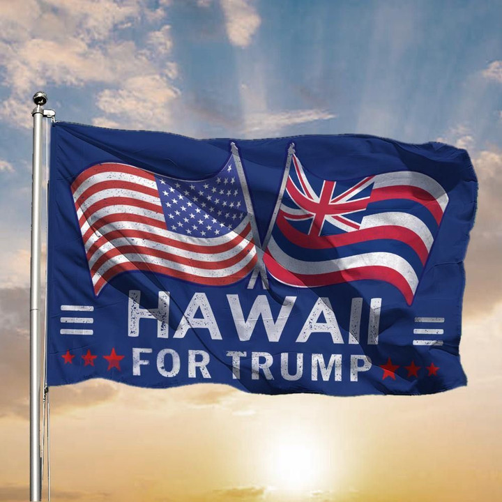 American and Hawaii Flag Trump For President 2020 - Pfyshop.com