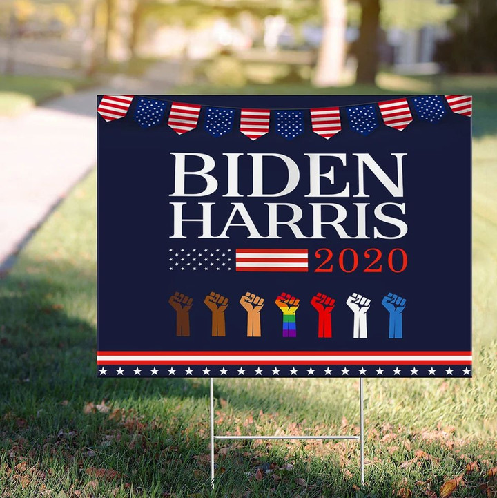 Biden Harris 2020 Yard Sign Unity Over Division Lawn Sign Biden For Anti-Racism