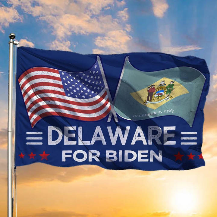 Delaware For Biden Flag Democrats Vote Blue Official Joe Biden Harris Merchandise Flag For Yard