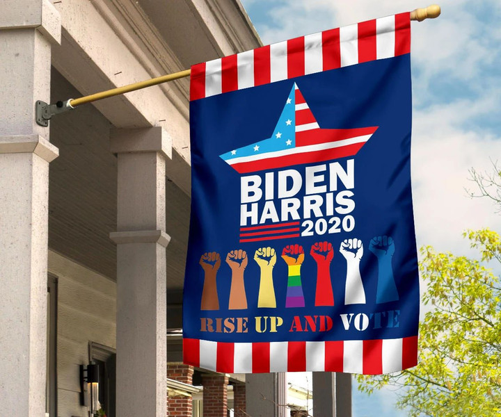 Biden Harris 2020 Rise Up And Vote Flag BLM Democrats For Biden Harris Political Merch Outdoor