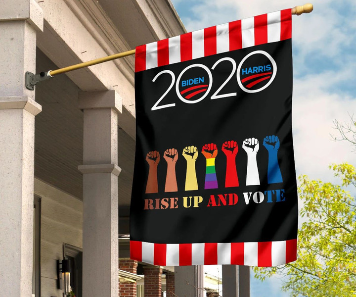 Biden Harris 2020 Rise Up And Vote Flag Biden Harris Banner For Sale BlM LGBT Merch For Decor