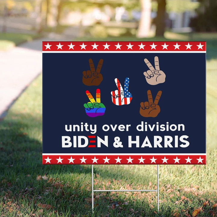 Unity Over Division Biden And Harris Yard Sign Vote Biden For President 2020 Election