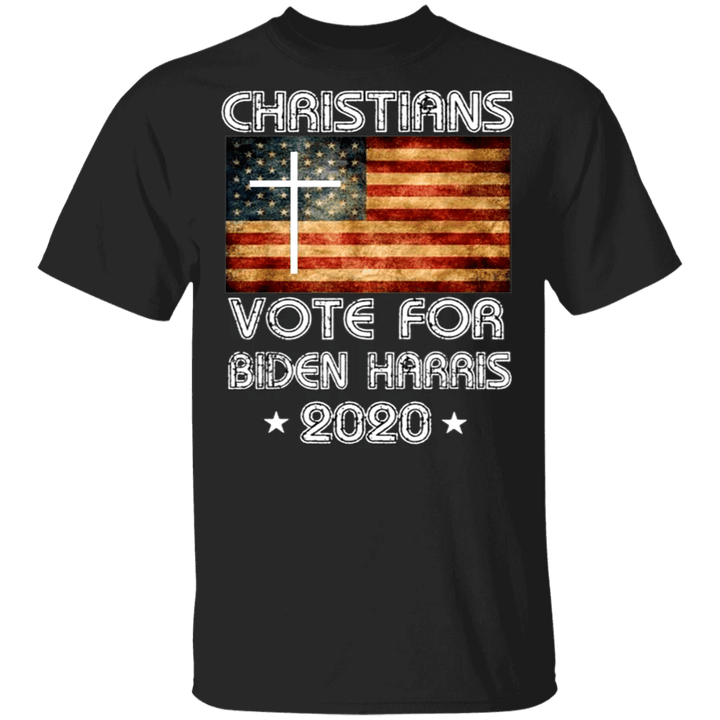 Christians Vote For Biden Harris 2020 T-Shirt Biden Shirts For Sale Christian Gifts For Adult