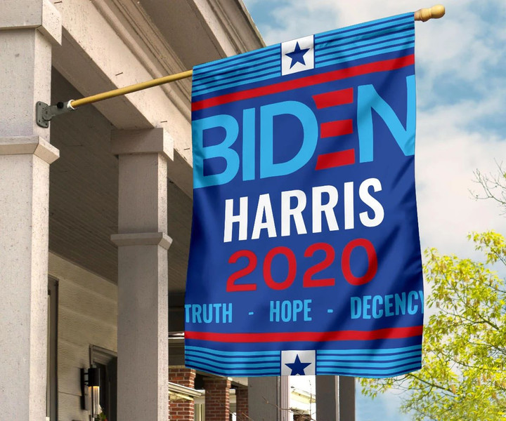 Biden Harris 2020 Truth Hope Decency Flag Democratic Party Campaign Flag Biden Harris Merch