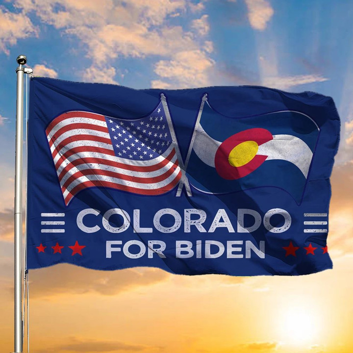 Colorado For Biden Flag Anti Trump Democrat Voters Joe Biden President Campaign Election 2021