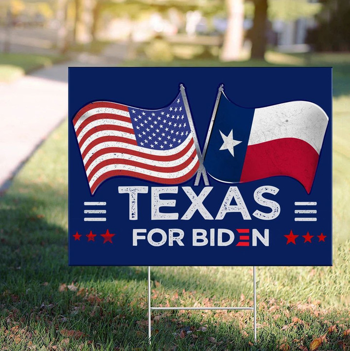 Texas For Biden Yard Sign For Early Voting Texas For Biden 2024 Republican Party Voting Biden