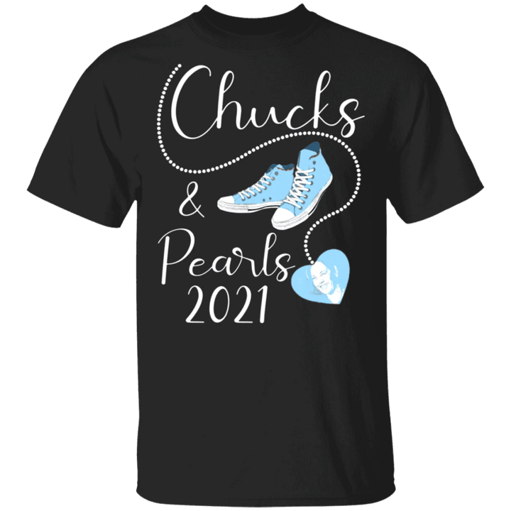 Chucks And Pearls Shirt 2021 Kamala Harris And Converse Chuck Pearls T-shirt
