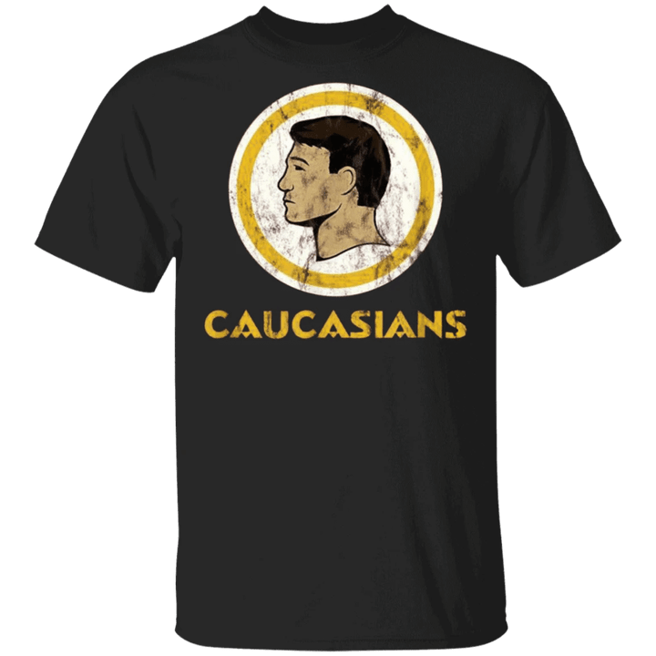 Caucasian T-Shirt Caucasians Pride Vintage Funny Shirt