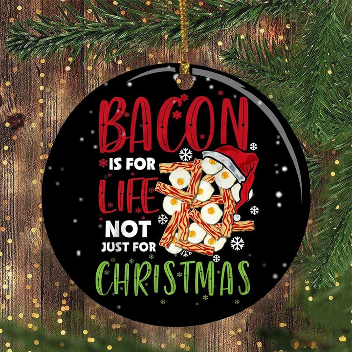 Bacon Christmas Ornament Bacon Is For Life Ornament Funny Christmas Party Food Lover