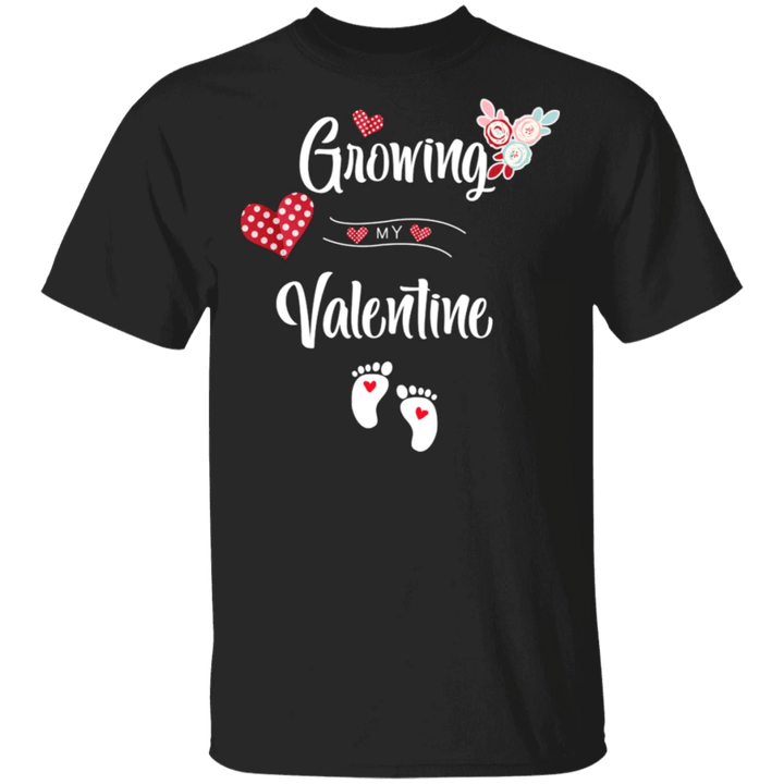 Growing My Valentine T-Shirt Womens Valentine Shirt Gift For Wife Clothing