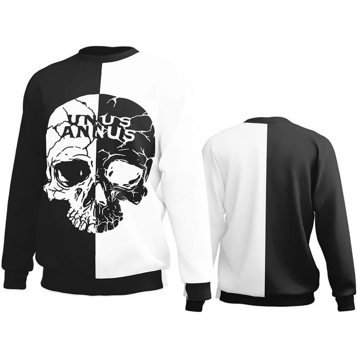 Unus Annus Skull Sweater Unus Annus Split Hoodie Unas Anus Christmas Gift For Son - Pfyshop.com