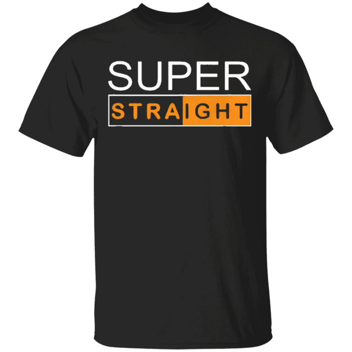 Super Straight Shirt Super Straight Flag Black and Orange Superstraight Pride Month Apparel - Pfyshop.com