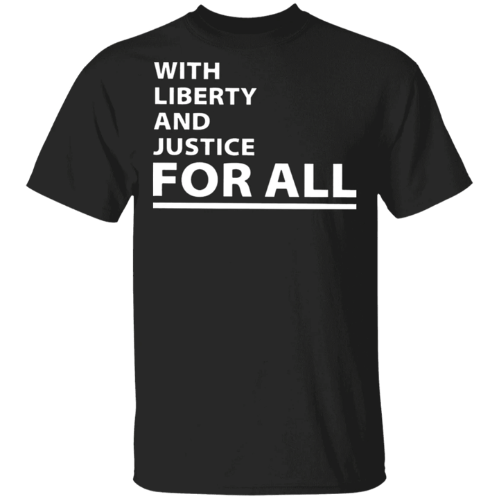 With Liberty And Justice For All Shirt NBA Justice For Daunte Wright Shirt Black Live Matter