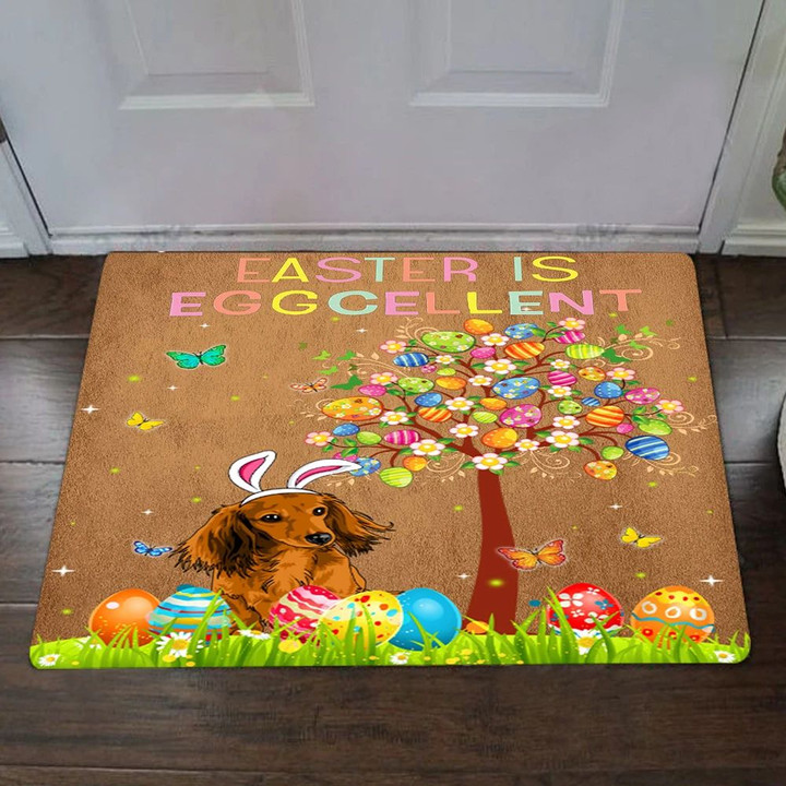 Dog Easter Is Eggcellent Doormat Funny Pun Indoor Outdoor Decor Gift For Animal Lovers