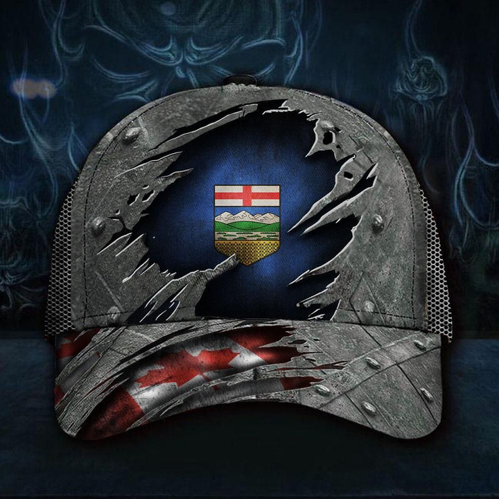Alberta Province 3D Hat Canada Flag Vintage Trucker Hat Patriotic Gift For Canadian Idea