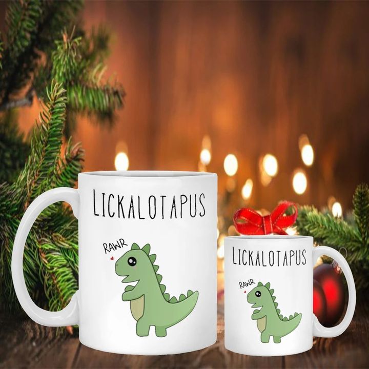 Lickalotapus Mug Pun Sex Joke Funny Mug Saying Gift For Dinosaur Lovers